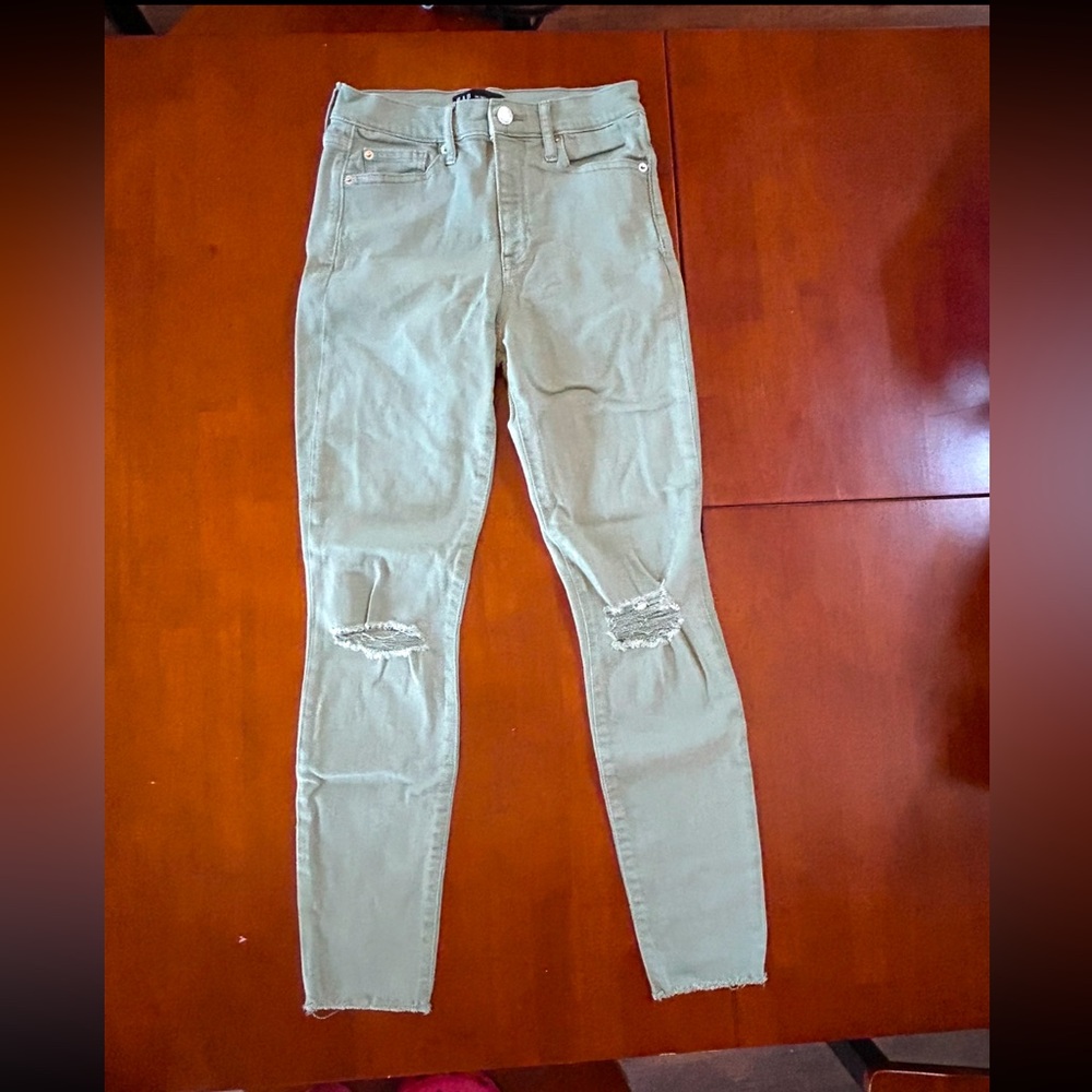 Gap denim jean legging skinny jeans jegging 26 regular women's light green